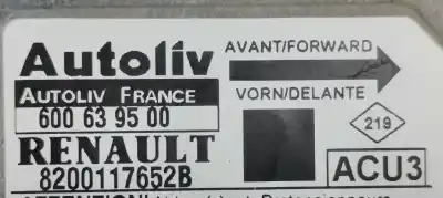 Автозапчастина б/у блок управління подушками безпеки для renault scenic (ja..) 1.9 dci authentique посилання на oem iam 8200117652b  