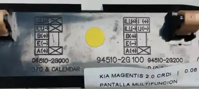 Second-hand car spare part multifunction display for kia magentis active oem iam references 945102g100  