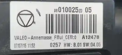 Second-hand car spare part multifunction display for citroen c4 cactus shine oem iam references 98010025zd05  