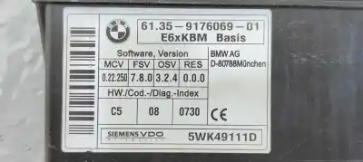Second-hand car spare part electronic module for bmw serie 6 cabrio (e64) 635d oem iam references 6135917606901  
