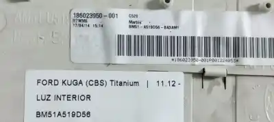 Автозапчасти б/у внутренний свет за ford kuga (cbs) titanium ссылки oem iam bm51a519d56  