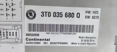 Автозапчасти б/у аудиосистема / радио cd за skoda superb combi (3t5) active ссылки oem iam 3t0035680q  