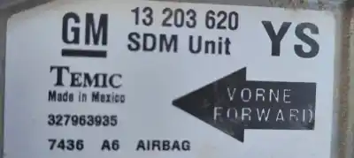 Peça sobressalente para automóvel em segunda mão centralina de airbag por opel meriva b 1.7 16v cdti referências oem iam 13203620  