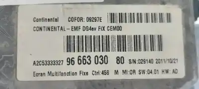 Second-hand car spare part multifunction display for citroen c4 lim. collection oem iam references 9666303080  