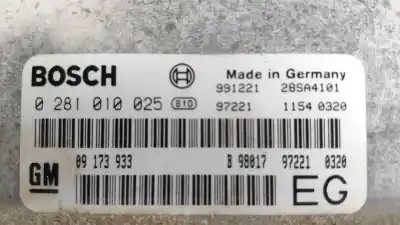 Peça sobressalente para automóvel em segunda mão centralina de motor uce por opel frontera b 2.2 16v dti referências oem iam 09173933  028101025