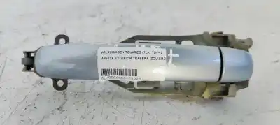 Peça sobressalente para automóvel em segunda mão puxador exterior traseiro esquerdo por volkswagen touareg (7la) 2.5 tdi referências oem iam 