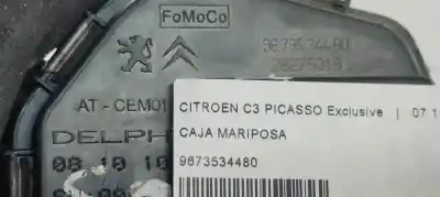 Автозапчастина б/у коробка метелика для citroen c3 picasso exclusive посилання на oem iam 9673534480  