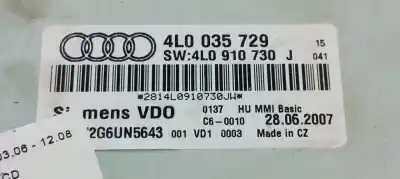 Автозапчастина б/у аудіо система / радіо cd для audi q7 (4l) 3.0 v6 24v tdi посилання на oem iam 4l0035729  