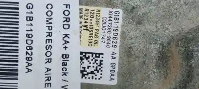 Second-hand car spare part air conditioning compressor for ford ka+ black / white oem iam references g1b119d629aa  