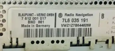 Second-hand car spare part audio system / radio cd for volkswagen touareg (7la) 2.5 tdi oem iam references 7l6035191  