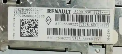 Second-hand car spare part audio system / radio cd for renault scenic ii emotion oem iam references 8200550822  