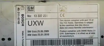 Piesă de schimb auto la mâna a doua sistem audio / cd radio casetofon pentru opel astra j gtc enjoy referințe oem iam 13337251  