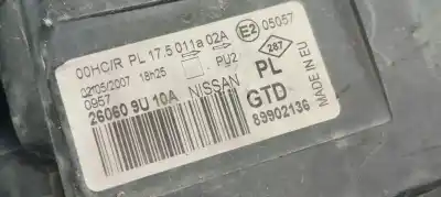Second-hand car spare part left headlight for nissan note (e11e) max 2.10 oem iam references 260609u10a  