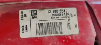 Pezzo di ricambio per auto di seconda mano luci posteriori destra per opel corsa d cosmo riferimenti oem iam 13186351   Pezzo di ricambio per auto di seconda mano luci posteriori destra per opel corsa d cosmo riferimenti oem iam 13186351