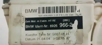 Peça sobressalente para automóvel em segunda mão elevador de vidros traseiro direito por bmw x3 (e83) 3.0d 204 4x4 referências oem iam 69259662  