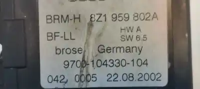 Peça sobressalente para automóvel em segunda mão motor elevador vidro dianteiro direito por audi a2 (8z) 1.4 16v referências oem iam 8z1959802a  