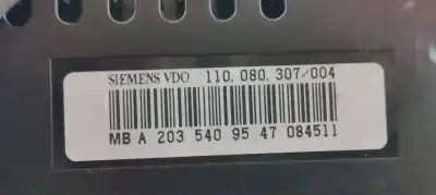 Pièce détachée automobile d'occasion compteur de vitesse tableau de bord pour mercedes clase c (w203) familiar 2.2 cdi cat références oem iam a2035409547  