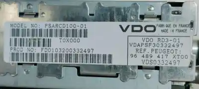 Second-hand car spare part audio system / radio cd for peugeot 307 (s1) xr clim oem iam references 96489417xt  
