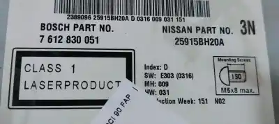 Peça sobressalente para automóvel em segunda mão sistema de áudio / rádio cd por nissan note (e11e) 1.5dci 90 fap referências oem iam 25915bh20a  