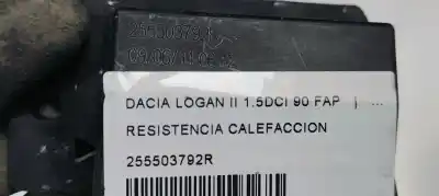 Автозапчастина б/у стійкість на нагревання для dacia logan ii 1.5dci 90 fap посилання на oem iam 255503792r  