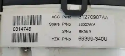 Peça sobressalente para automóvel em segunda mão quadrante por volvo xc60 2.4 d referências oem iam 31270907aa  