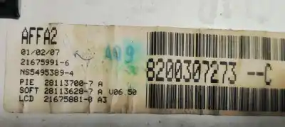 Pezzo di ricambio per auto di seconda mano display multifunzione per renault clio iii 1.5dci 85 riferimenti oem iam 8200307273c  