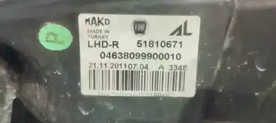 Pezzo di ricambio per auto di seconda mano faro anteriore destro per fiat doblo ii cargo (263) 1.3 16v jtd cat riferimenti oem iam 51810671  