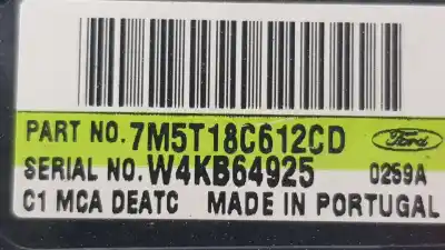 Second-hand car spare part climate control for ford kuga (cbv) 2.0tdci 136 4x4 fap oem iam references 7m5t18c612cd  