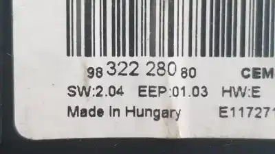Pezzo di ricambio per auto di seconda mano modulo elettronico per opel vivaro c furgoneta (k0) 2.0 riferimenti oem iam 9832228080  