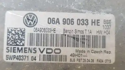 Peça sobressalente para automóvel em segunda mão centralina de motor uce por seat leon (1p1) reference referências oem iam 06a906033he  