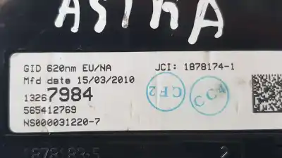 Second-hand car spare part multifunction display for opel astra j lim. 1.3 16v cdti oem iam references 13267984  