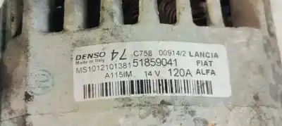Peça sobressalente para automóvel em segunda mão alternador por lancia ypsilon (402) 1.2 cat referências oem iam 51859041  