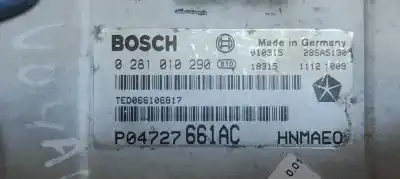 Pezzo di ricambio per auto di seconda mano centralina motore per chrysler voyager (rg) daimler chrysler 7b ó 2.4l riferimenti oem iam 0281010290  