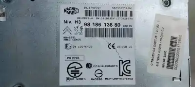 Pezzo di ricambio per auto di seconda mano impianto audio / radio cd per citroen c4 cactus 1.2 vti 82 riferimenti oem iam 9818613880  