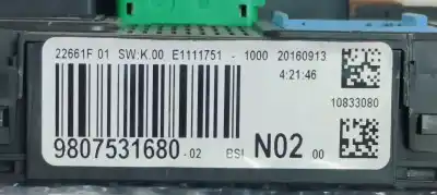 Автозапчасти б/у блок реле/предохранителей за citroen c4 cactus 1.2 vti 82 ссылки oem iam 9807531680  