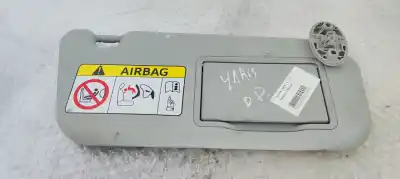 Second-hand car spare part right sunshade for toyota yaris 1.5 16v cat oem iam references 