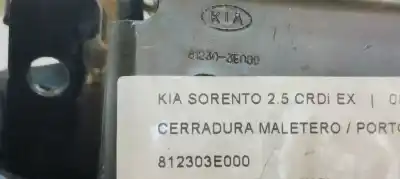 Автозапчастина б/у замок багажника / ворот для kia sorento 2.5 crdi ex посилання на oem iam 812303e000  