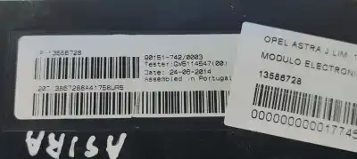 İkinci el araba yedek parçası elektronik modül için opel astra j lim. 1.7 16v cdti oem iam referansları 13586728  