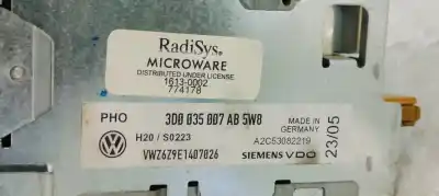 Автозапчасти б/у аудиосистема / радио cd за volkswagen phaeton (3d2/3d8) 3.0 v6 tdi dpf ссылки oem iam 3d0035007ab  
