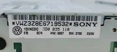 Peça sobressalente para automóvel em segunda mão sistema de áudio / rádio cd por volkswagen phaeton (3d2/3d8) 3.0 v6 tdi dpf referências oem iam 3d0035110  