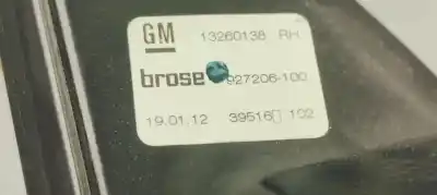 Second-hand car spare part passenger side right window regulator for opel zafira tourer 2.0 cdti cat oem iam references 13260138  