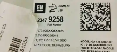 Автозапчастина б/у аудіо система / радіо cd для opel astra j lim. 1.6 cdti dpf посилання на oem iam 23479258  
