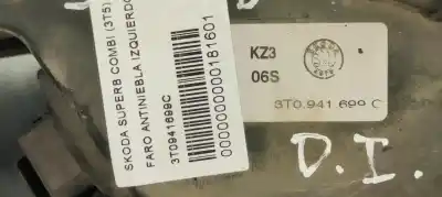 Автозапчастина б/у ліва протитутмана для skoda superb combi (3t5) 2.0 tdi 140 fap посилання на oem iam 3t0941699c  