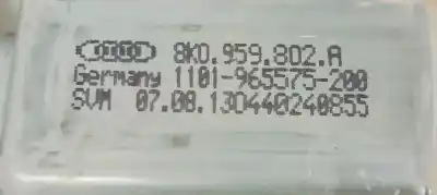 Автозапчасти б/у регулятор стекла переднего правого за skoda superb combi (3t5) 2.0 tdi 140 fap ссылки oem iam 8k0959802a  