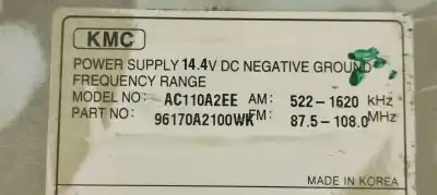 Автозапчастина б/у аудіо система / радіо cd для kia pro cee´d (ed) 1.4 cvvt посилання на oem iam 96170a2100wk  