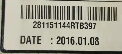 Pezzo di ricambio per auto di seconda mano impianto audio / radio cd per renault captur i (j5_, h5_) 1.5 dci 90 riferimenti oem iam 281151144r  