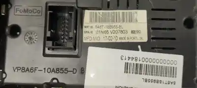 Second-hand car spare part multifunction display for ford fiesta (cb1) 1.6 tdci 95 fap oem iam references 8a6t18b955bl  