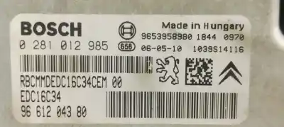 Second-hand car spare part ecu engine control for citroen c4 berlina vtr plus oem iam references 0281012985  