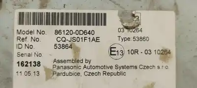 Автозапчасти б/у аудиосистема / радио cd за toyota yaris (ncp1/nlp1/scp1) 1.0 start ссылки oem iam 861200d640  