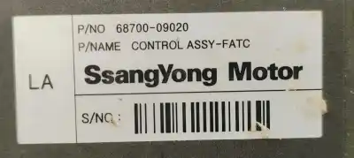Peça sobressalente para automóvel em segunda mão comando de sofagem (chauffage / ar condicionado) por ssangyong kyron 2.0 referências oem iam 6870009020  